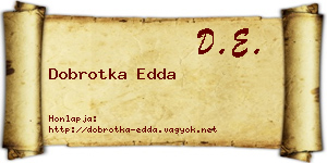 Dobrotka Edda névjegykártya